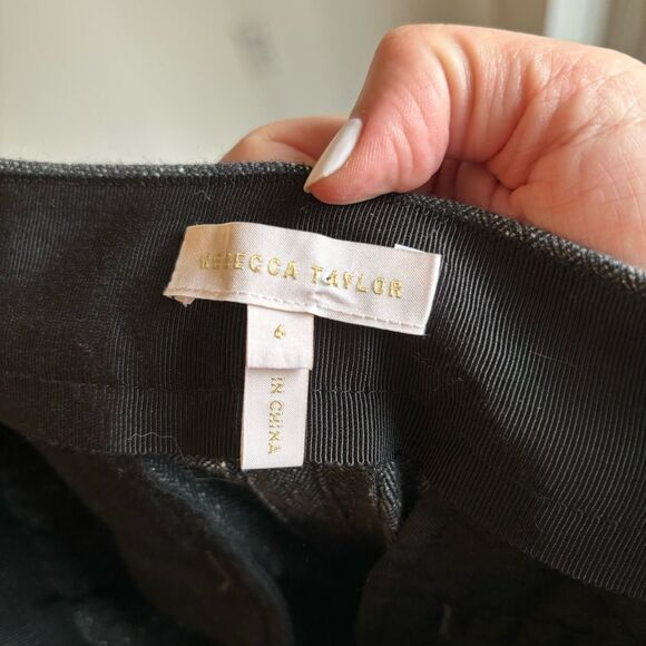 Rebecca Taylor Women’s tweed wide leg wool silk blend trouser pant size 6 EUC! - Picture 10 of 12